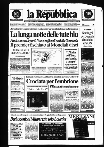 Il lunedì de La repubblica